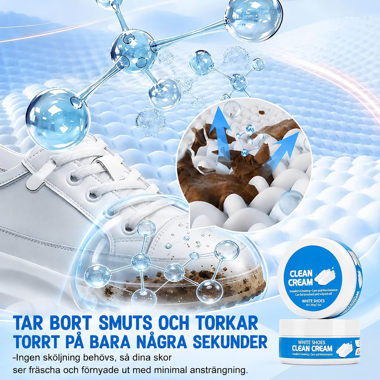 Vit skorengöringskräm