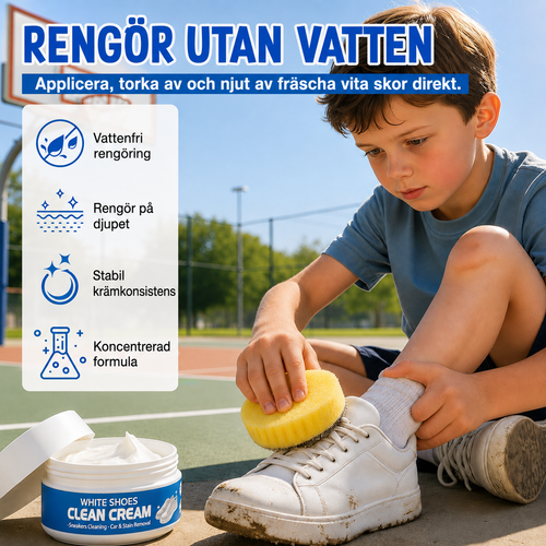 Vit skorengöringskräm