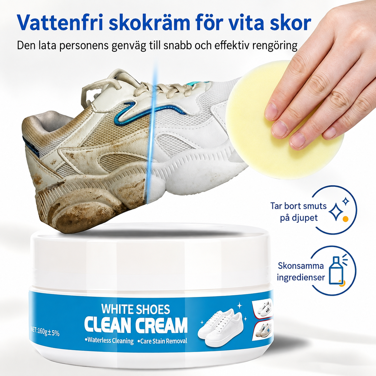 Vit skorengöringskräm